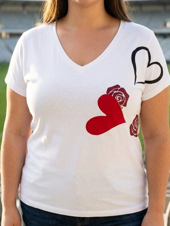 Custom Ink Tops - Vintage FUNNY YOGATee Y2K WOMEN'S S V NECK CREAM WHITE  NEW XXL
